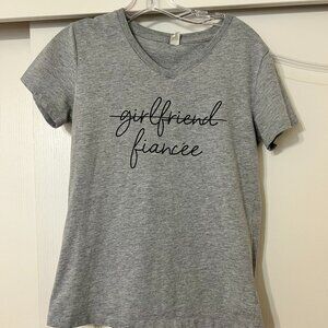 Girlfriend Fiancee T-Shirt - Womens Medium - Engaged Marriage Wedding Worn Once